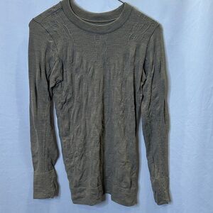 Athleta tan long sleeved top with crew neck.  Sz XL. Great for colder weather!